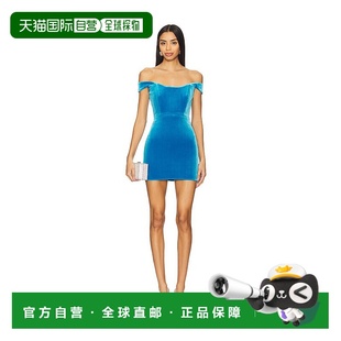 潮奢 露肩天鹅绒迷你连衣裙 ALEX 女士 D1412RE25 PERRY 1h可退