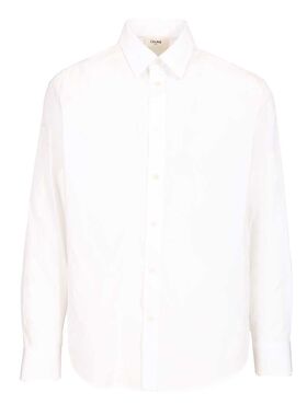 CELINE 男士衬衫 RC0AZ0T0101BC SS2026 白色 Cotton shirt with