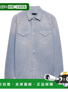 PRADA 男士衬衫 GEC11518PFSOOOF0E1Y 灰色 SS2026长袖