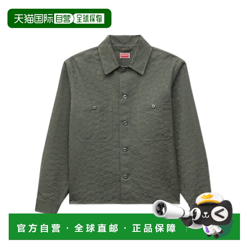 KENZO 男士衬衫 FG65CH5509JS51 AW2026 绿色 KENZOGRAM 提花棉质图片