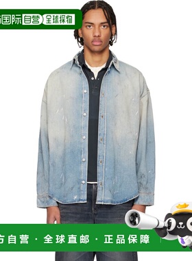 1h可退 潮奢 Acne Studios 艾克妮 男士 蓝色褪色牛仔衬衫 CB0122