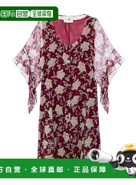 CHLOÉ 女士半身裙 C19ARO613479L0 AW2019 红色 花卉印花连衣裙