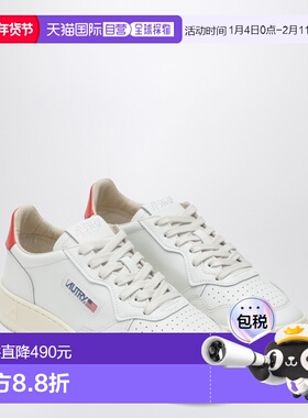 1h可退 潮奢 AUTRY 女士 Medalist 低帮橙色运动鞋(白色) AULWTB0