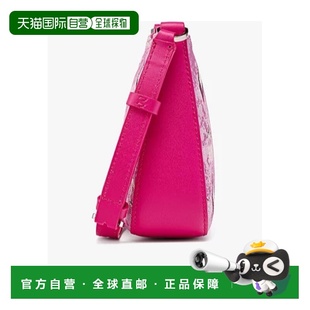 粉红色 MCM AW2022 MWSCATA01PK001 徽标提花单肩包 女士斜挎包