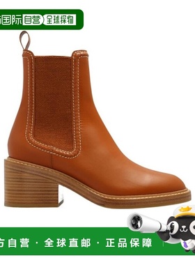 CHLOÉ 女士高跟鞋 C22A685AF210 SS2023 棕色 高跟踝靴