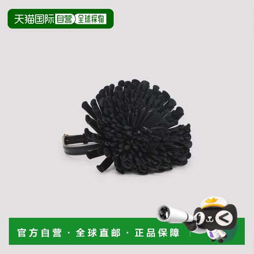 ALAIA 女士项链 AA9A1051C228B995 AW2025 黑色 LEATHER FLOWER