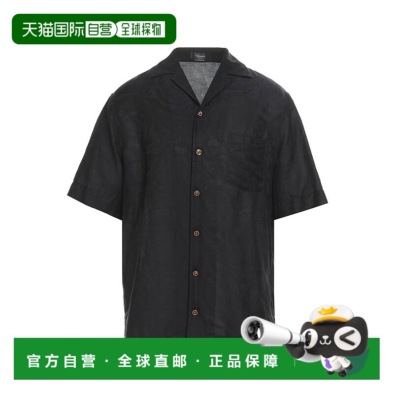 1h可退 潮奢 Versace 范思哲 男士 花纹衬衫 black黑色 舒适时尚