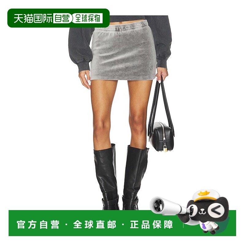 1h可退 潮奢 Alexander Wang 亚历山大 王 女士 中腰迷你裤裙 4CC