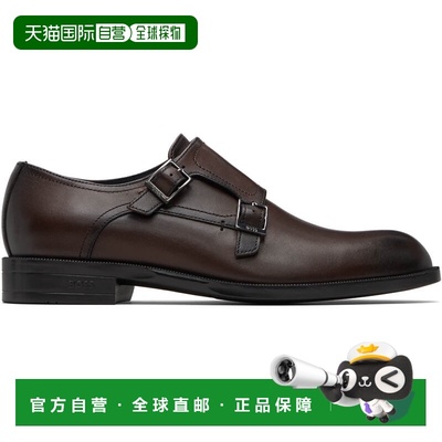 1h可退 潮奢 BOSS 波士 男士 棕色孟克鞋 50543812男鞋休闲鞋