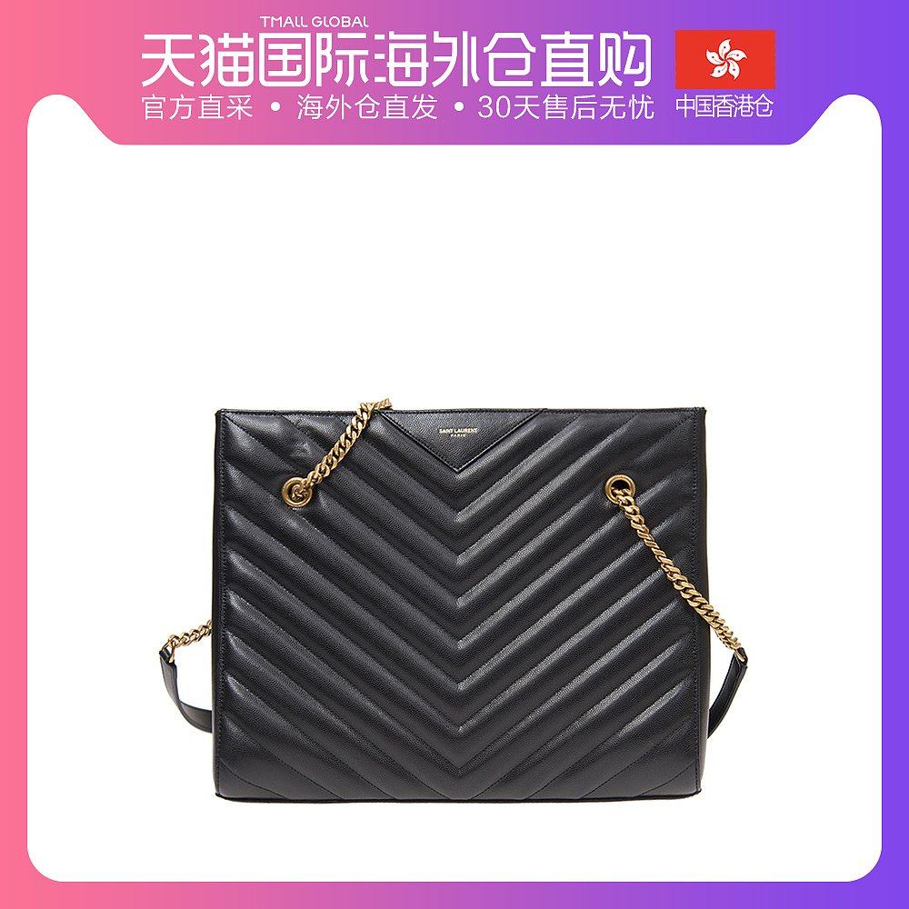 香港直邮YSL 圣罗兰 女士黑色牛皮单肩包 568864-1CU07-1000