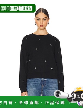 1h可退 潮奢 Rails 女士 Ramona 银色星星刺绣运动衫(黑色) 80133