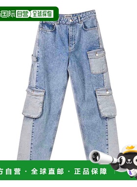 1h可退 MOSCHINO 女士休闲裤 31437191303 AW2025 蓝色 Jeans Car