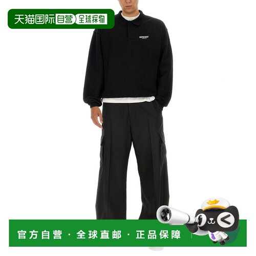 Represent 男士POLO衫 OCM41117001 AW2024 黑色 长支付后1h可退