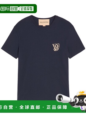 VALENTINO 男士T恤 VMG10VB2W598 CO 蓝色 圆领短袖T恤男装