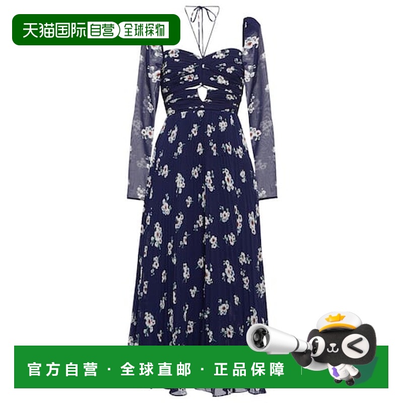 1h可退 潮奢 Self-Portrait 女士 剪口雪纺中长连衣裙