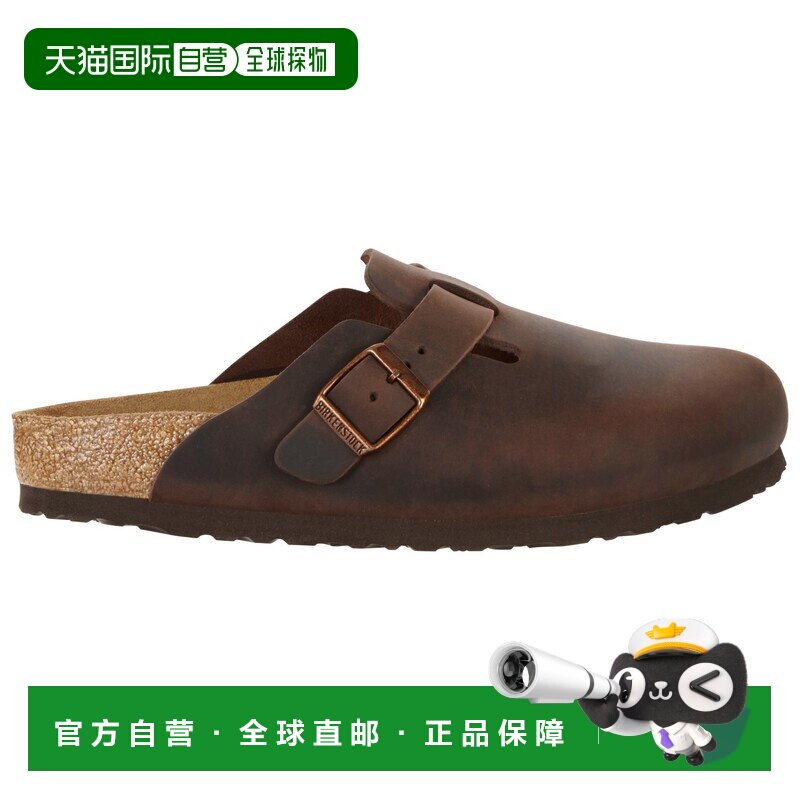 1h可退 BIRKENSTOCK 男士拖鞋 0251256HABANA CO 深棕色半拖鞋图片