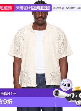 1h可退 潮奢 Represent 男士 灰白色 All Over Crochet 衬衫 MLM3