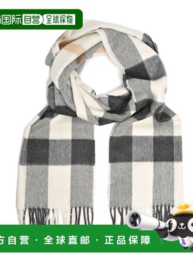BURBERRY 女士围巾 3829862 白色 Check Scarf博柏利