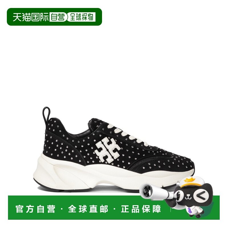 TORY BURCH 女士运动鞋 161961043 SS2025 黑色 "Good Luck" snea,运动鞋new,运动休闲鞋,淘宝优惠券,粉丝福利购,淘宝优惠卷