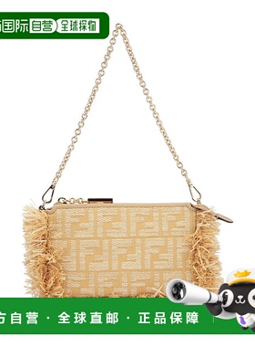 FENDI 女士斜挎包 8BS073AV23F17A1 CO 花色 Ff Jacquard Baguett