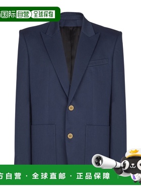 BALMAIN 男士西服 GH1SI885CG436UB SS2026 蓝色 双扣西装外套