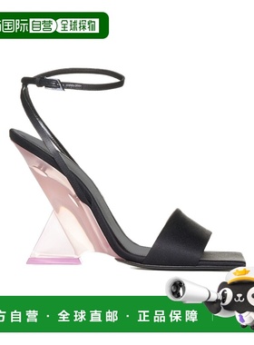 Attico 女士凉鞋 236WS513E091079 AW2023 黑色 徽标高跟凉鞋