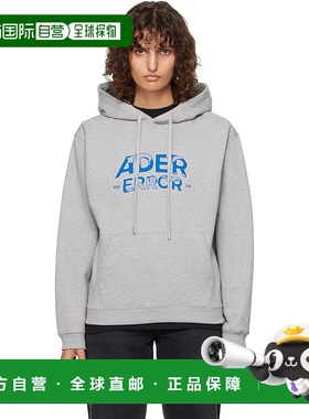 1h可退 潮奢 ADER Error 女士 灰色做旧连帽衫 BN25FYHD0101GR