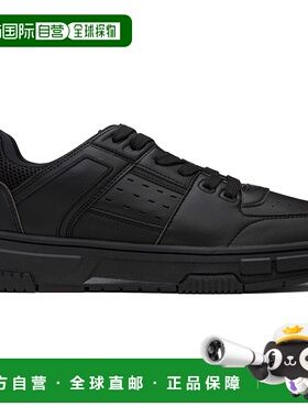 1h可退 潮奢 HUGO 雨果 男士 黑色 Faux-Leather Mesh Trims 运动