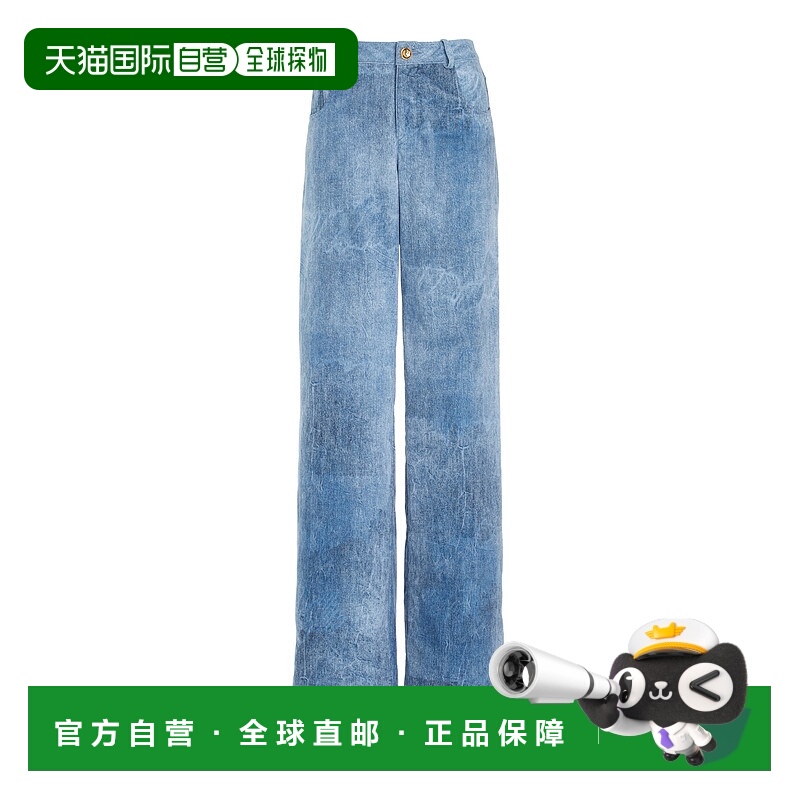 1h可退 潮奢 BRANDON MAXWELL 女士 Reid 天鹅绒牛仔直筒裤外穿