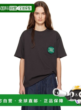 1h可退 潮奢 Bode 女士 黑色 Game Point Pocket T 恤 MRF24CS056