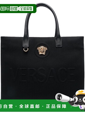 1h可退 潮奢 versace 范思哲 女士 黑色 La Medusa 托特包 100474
