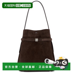 1h可退 潮奢 toteme 女士 绒面革束带水桶包 253WAL0048LE0004