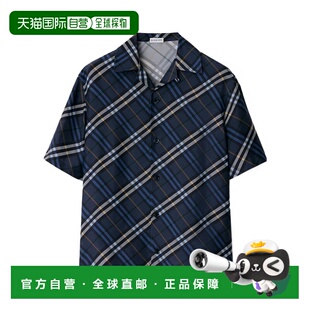 博柏利格纹短袖 1h可退 衬衫 男士 burberry