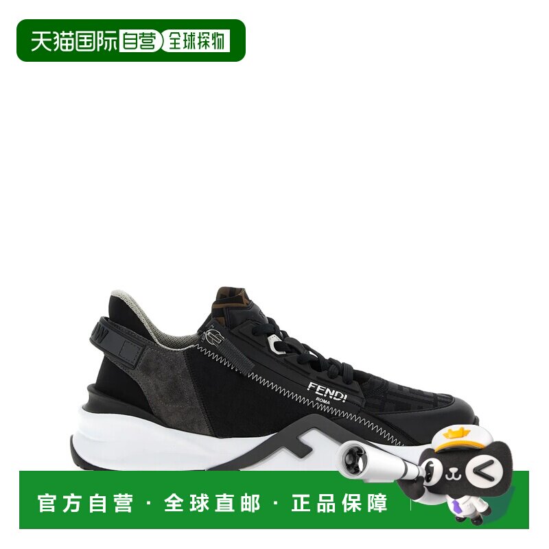 FENDI 男士运动鞋 7E1392AY9WF1EX4 CO 黑色 Flow leather sneake