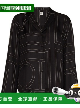 1h可退 潮奢 toteme 女士 TOTEME PRE 黑色衬衫 213755707925