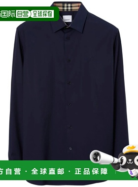 BURBERRY 男士衬衫 8071800A1222 SS2025 深蓝色 Navy blue popel