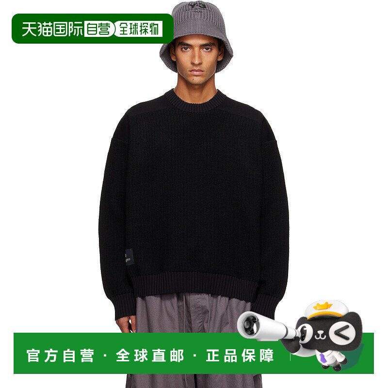 1h可退 潮奢 Y-3 男士 黑色 UT Knit Crew 毛衣 KD2555