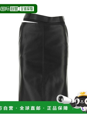 FENDI 女士半身裙 FPD774AQ31F0GME-27 黑色长裙包臀裙 AW2023