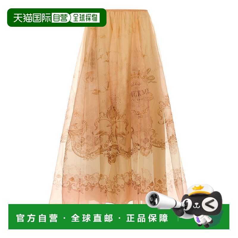 1h可退 潮奢 ZIMMERMANN 女士 催眠歐根紗地圖印花長裙 5311SF251