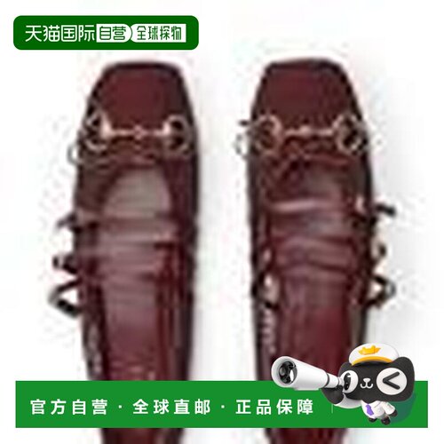 GUCCI 女士休闲鞋 835077FAEQZ6207 CO 红色 Horsebit Flats单鞋