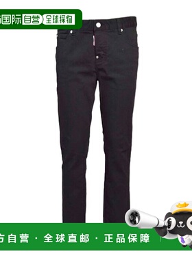 DSQUARED2 女士牛仔裤 CO 黑色直筒裤 S75LB0938S39781900