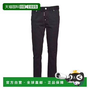 DSQUARED2 女士牛仔裤 CO 黑色直筒裤 S75LB0938S39781900