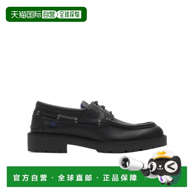 BURBERRY 男士商务休闲鞋 81015391 AW2024 黑色 Raft船鞋男鞋