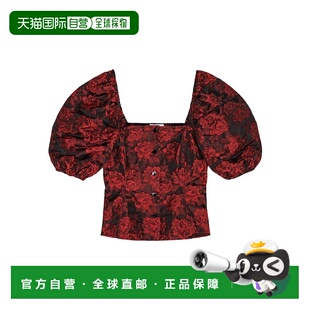 SS2024 F8947472 红色 短袖 GANNI 罩衫 女士衬衫