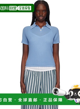 1h可退 潮奢 Guest in Residence 女士 蓝色 Shrunken Polo 衫 W1