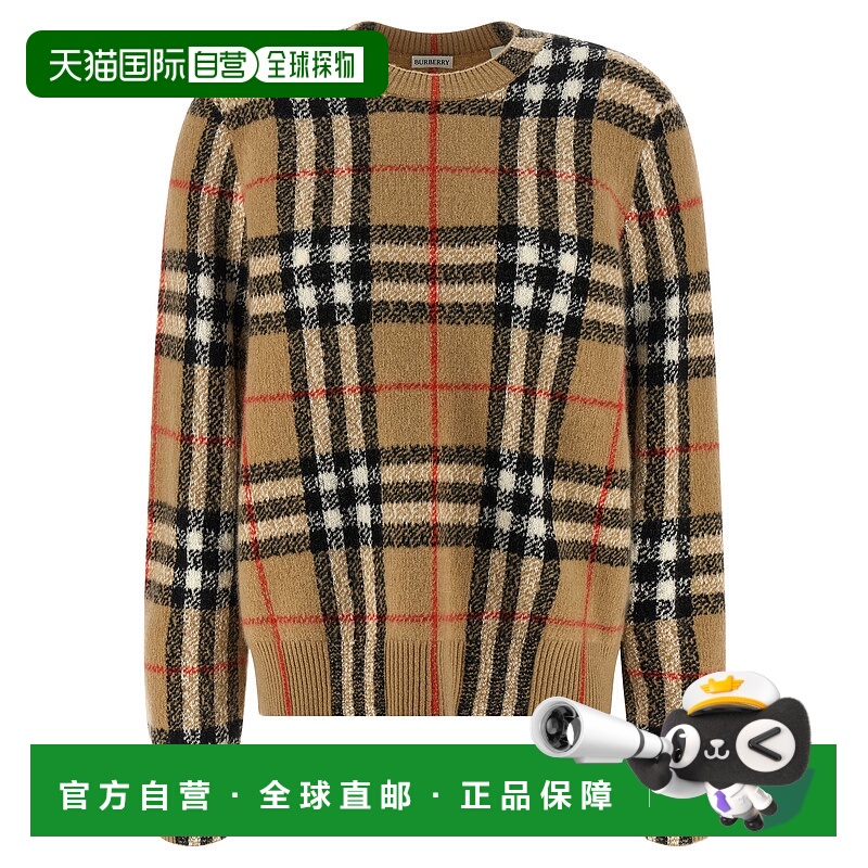 1h可退 BURBERRY 女士针织衫 8116946SANDIPCHECK AW2025羊绒羊毛