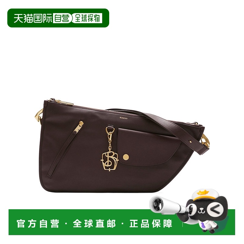 1h可退 BURBERRY 女士斜挎包 80992511 AW2024 黑色 Shield Twin
