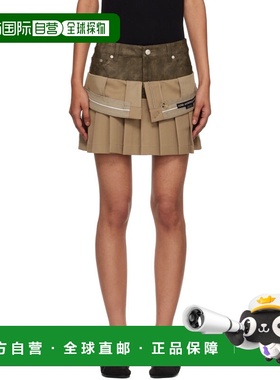 1h可退 潮奢 Andersson Bell 女士 驼色 Inside Out Pleats 短裙