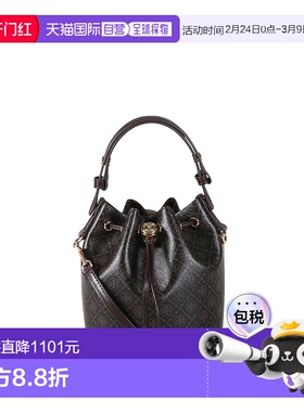 TORY BURCH 女士斜挎包 164889200 AW2025 棕色 T Monogram Coate