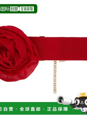 1h可退 潮奢 Blumarine 蓝色情人 女士 红色 Grosgrain Rose 颈链